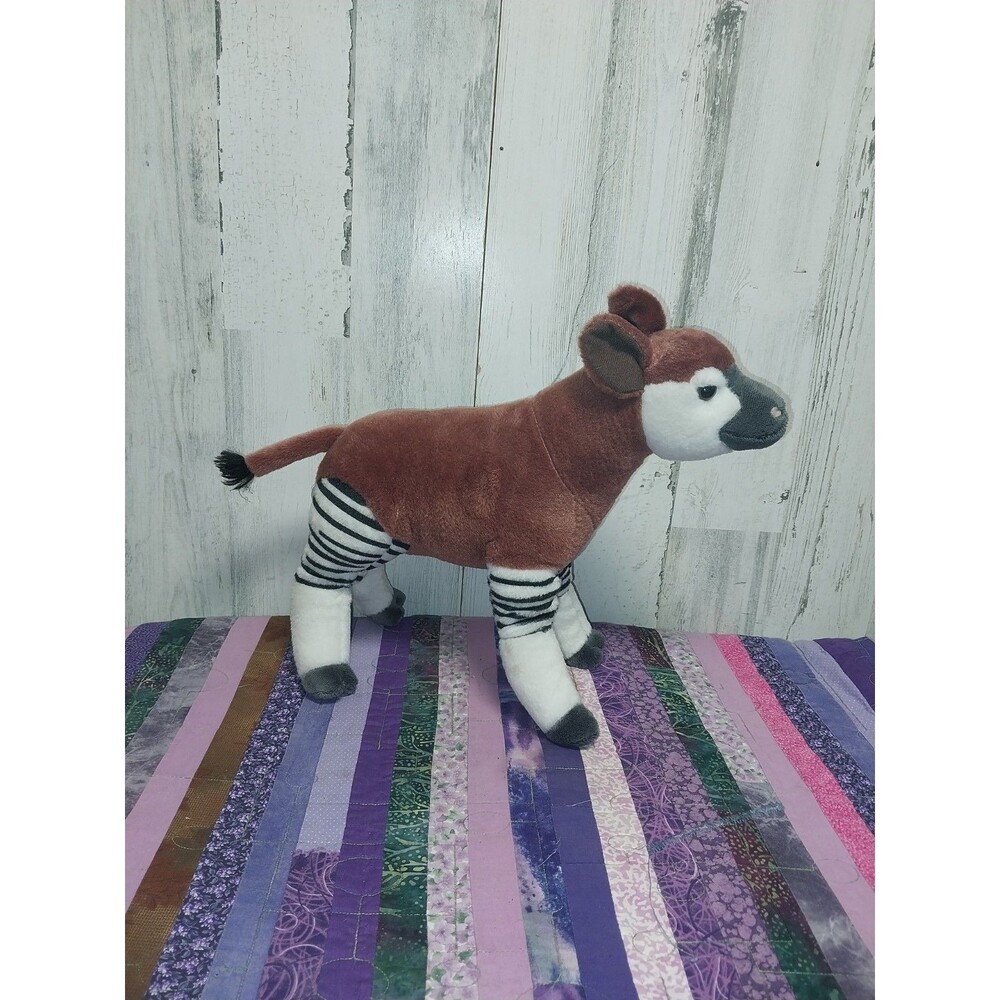 Wild Republic Okapi 13" Zebra Stripe Plush Stuffed Animal Toy